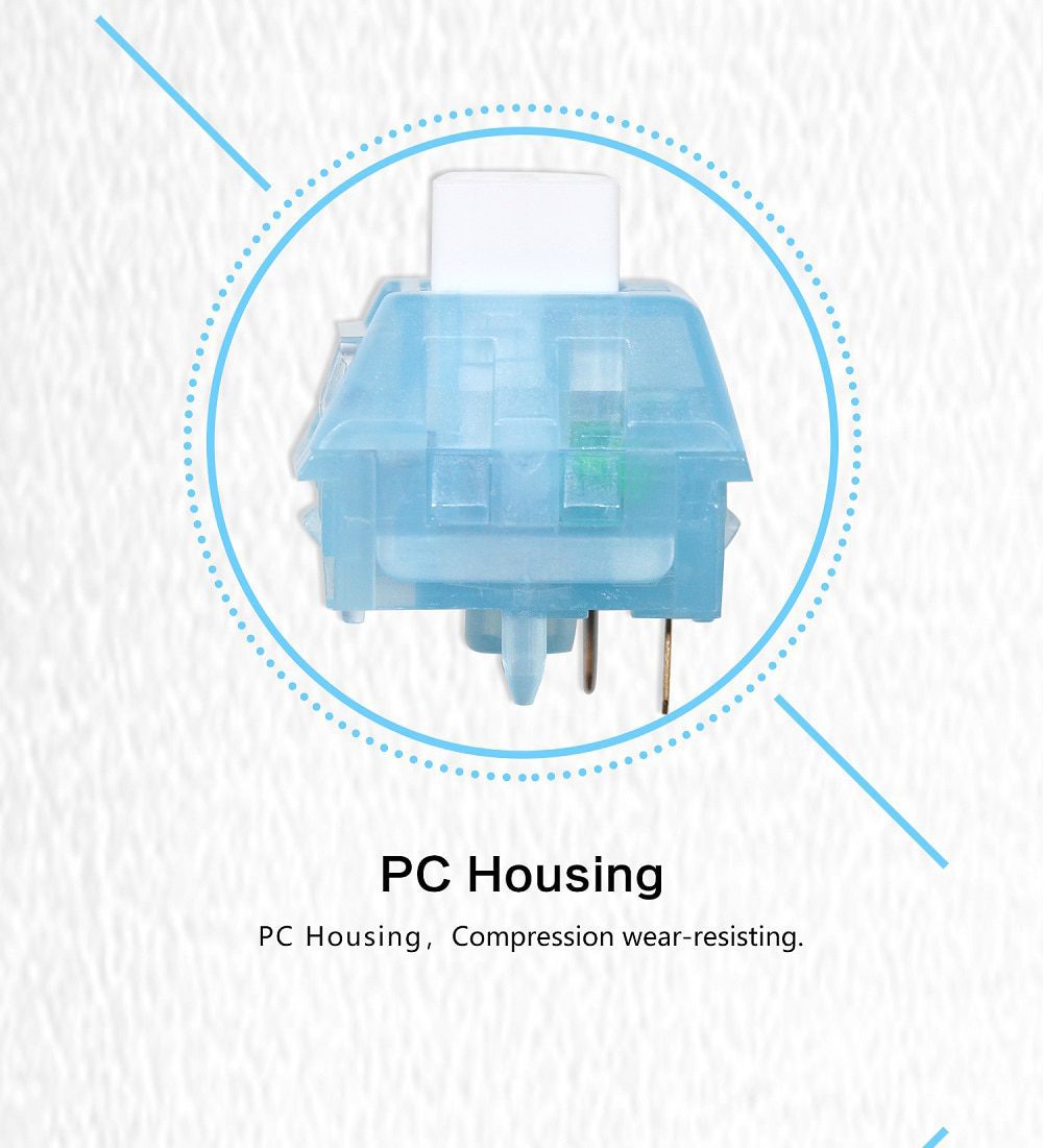 Kailh Chosfox V2 Arctic FOx Switch RGB SMD Clicky 52g 56g Switches For Mechanical keyboard mx stem 5pin Blue White Kailh Chosfox V2 Arctic FOx Switch RGB SMD Clicky 52g 56g Switches For Mechanical keyboard mx stem 5pin Blue White