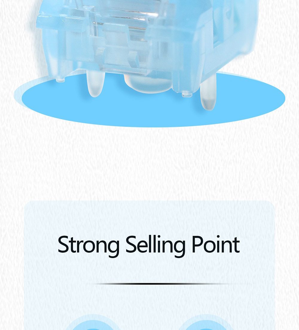 Kailh Chosfox V2 Arctic FOx Switch RGB SMD Clicky 52g 56g Switches For Mechanical keyboard mx stem 5pin Blue White Kailh Chosfox V2 Arctic FOx Switch RGB SMD Clicky 52g 56g Switches For Mechanical keyboard mx stem 5pin Blue White