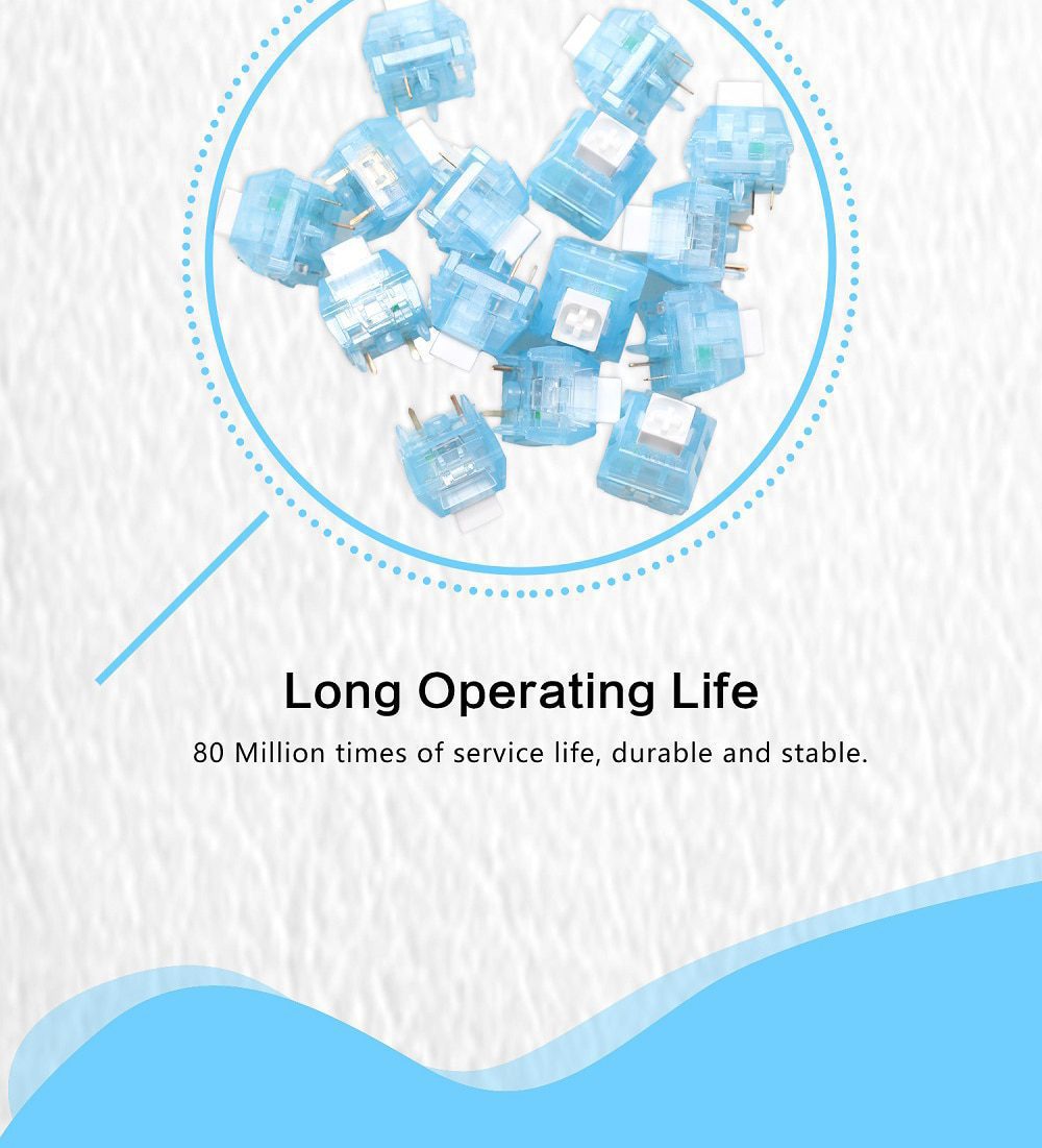 Kailh Chosfox V2 Arctic FOx Switch RGB SMD Clicky 52g 56g Switches For Mechanical keyboard mx stem 5pin Blue White Kailh Chosfox V2 Arctic FOx Switch RGB SMD Clicky 52g 56g Switches For Mechanical keyboard mx stem 5pin Blue White