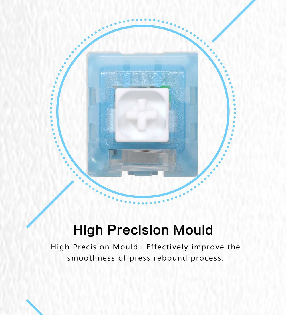 Kailh Chosfox V2 Arctic FOx Switch RGB SMD Clicky 52g 56g Switches For Mechanical keyboard mx stem 5pin Blue White Kailh Chosfox V2 Arctic FOx Switch RGB SMD Clicky 52g 56g Switches For Mechanical keyboard mx stem 5pin Blue White