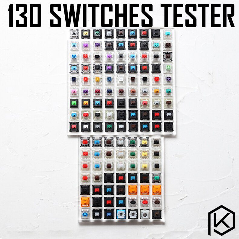 9 switch switches tester with acrylic base blank keycaps for mechanical keyboard kailh heavy pro purple gold copper navy pink