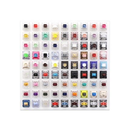 Kailh 81 switch switches tester with acrylic base blank keycaps for mechanical keyboard Box Cream Arctic Fox Silver Jellyfish