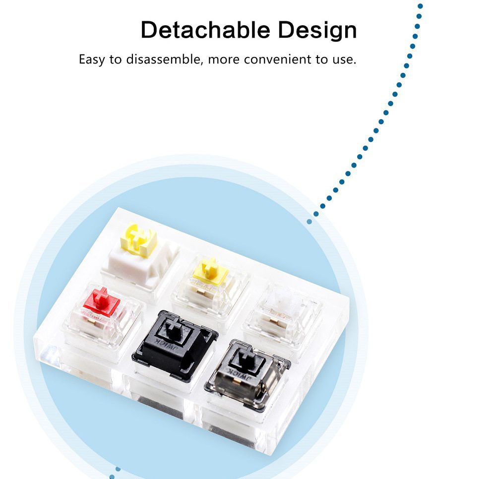 Acrylic Switch Tester Gateron Switch Kialh Box JWICK Switch for Mechanical Keyboard White Silent EQUALZ TECSEE Linear Acrylic Switch Tester Gateron Switch Kialh Box JWICK Switch for Mechanical Keyboard White Silent EQUALZ TECSEE Linear