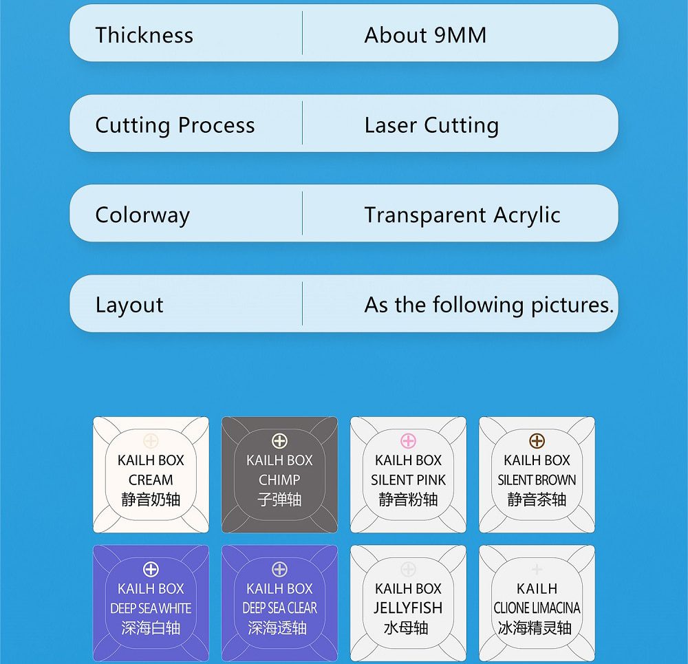 Acrylic Switch Tester Gateron Switch Kialh Box JWICK Switch for Mechanical Keyboard White Silent EQUALZ TECSEE Linear Acrylic Switch Tester Gateron Switch Kialh Box JWICK Switch for Mechanical Keyboard White Silent EQUALZ TECSEE Linear