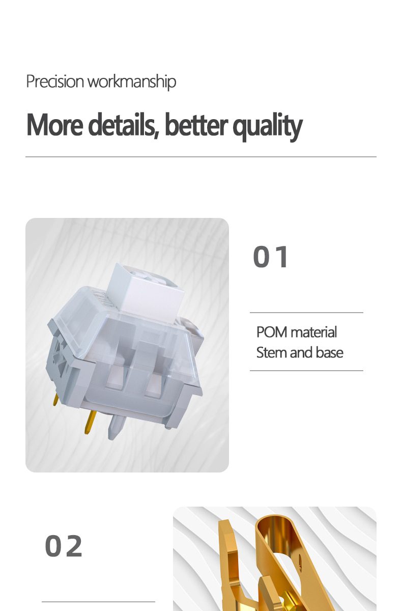 10PCS Kailh White Owl V2 Switch RGB SMD Clicky 70g Switches For Mechanical keyboard mx stem 5pin White Grey 10PCS Kailh White Owl V2 Switch RGB SMD Clicky 70g Switches For Mechanical keyboard mx stem 5pin White Grey