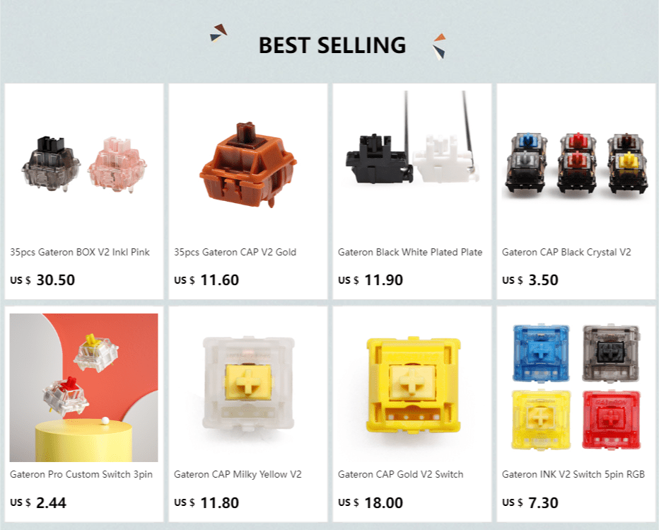 35pcs Gateron CAP V2 Gold Borwn Milky Brown Switch Extras 5pin RGB Tactile 55g mx stem switch for mechanical keyboard 60m 35pcs Gateron CAP V2 Gold Borwn Milky Brown Switch Extras 5pin RGB Tactile 55g mx stem switch for mechanical keyboard 60m