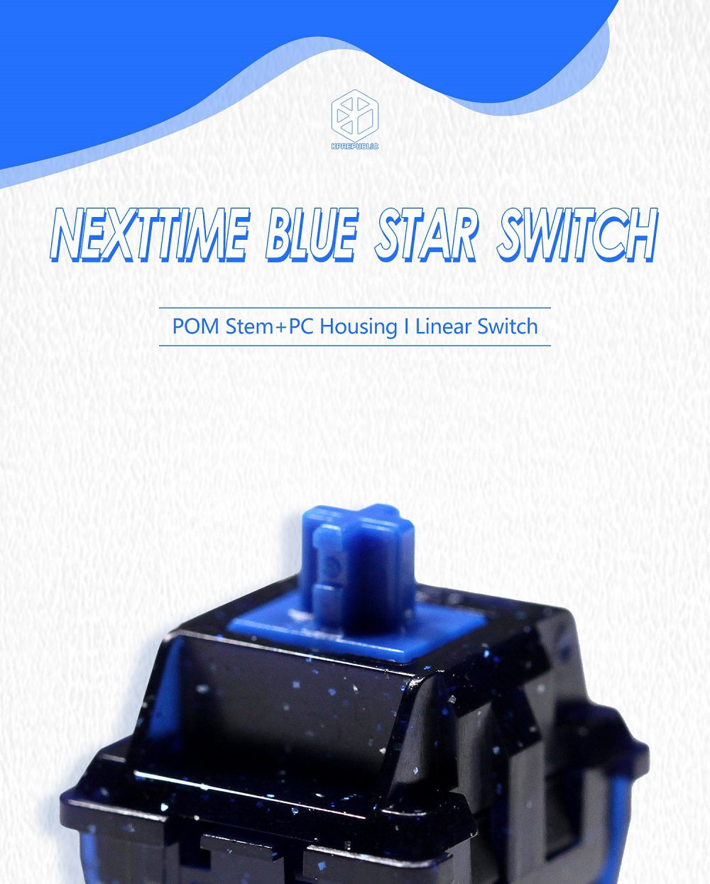 NEXTTIME Blue Star Switch RGB SMD Linear 60g Switches For Mechanical keyboard mx stem 3pin Blue POM PC NEXTTIME Blue Star Switch RGB SMD Linear 60g Switches For Mechanical keyboard mx stem 3pin Blue POM PC