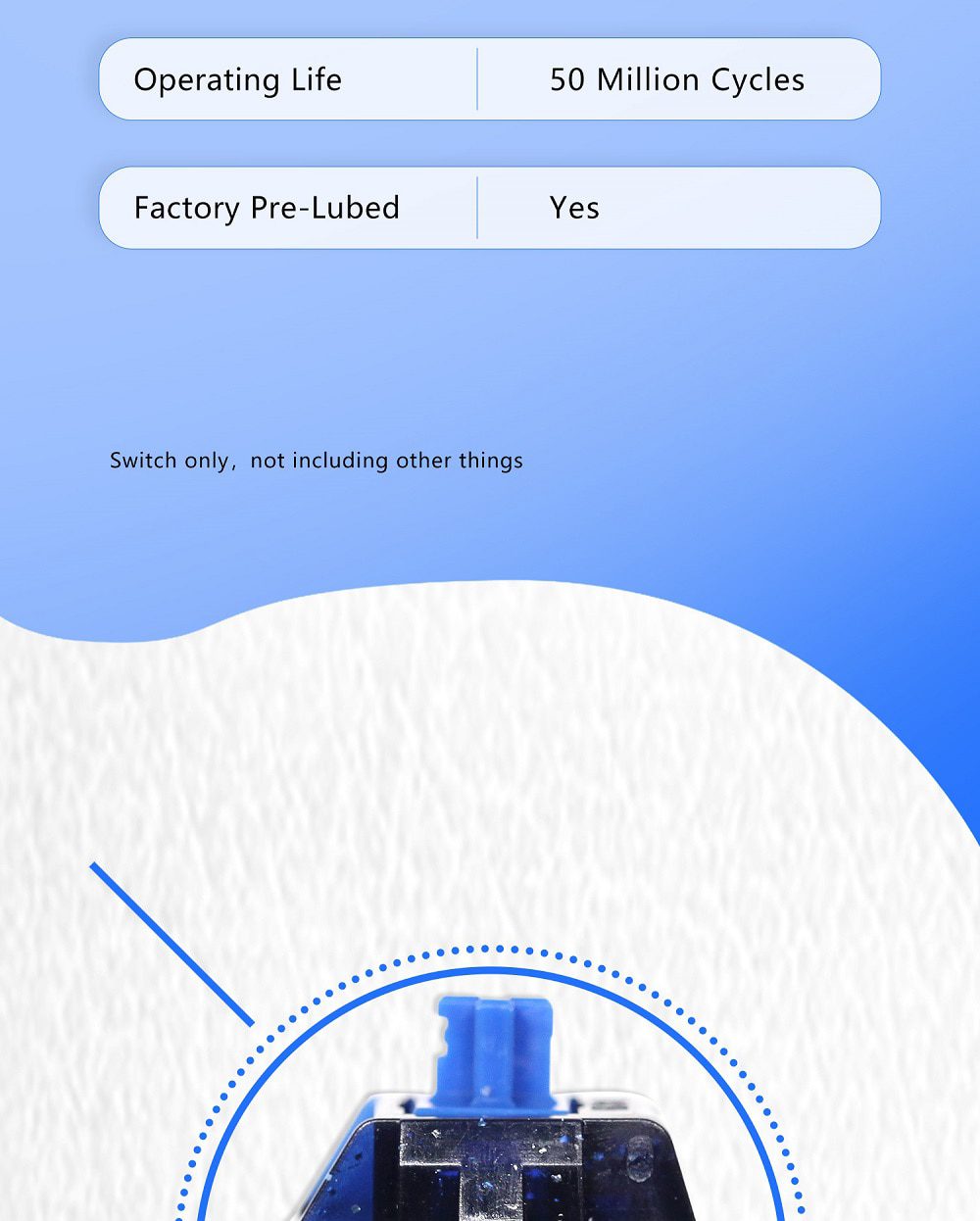 NEXTTIME Blue Star Switch RGB SMD Linear 60g Switches For Mechanical keyboard mx stem 3pin Blue POM PC NEXTTIME Blue Star Switch RGB SMD Linear 60g Switches For Mechanical keyboard mx stem 3pin Blue POM PC