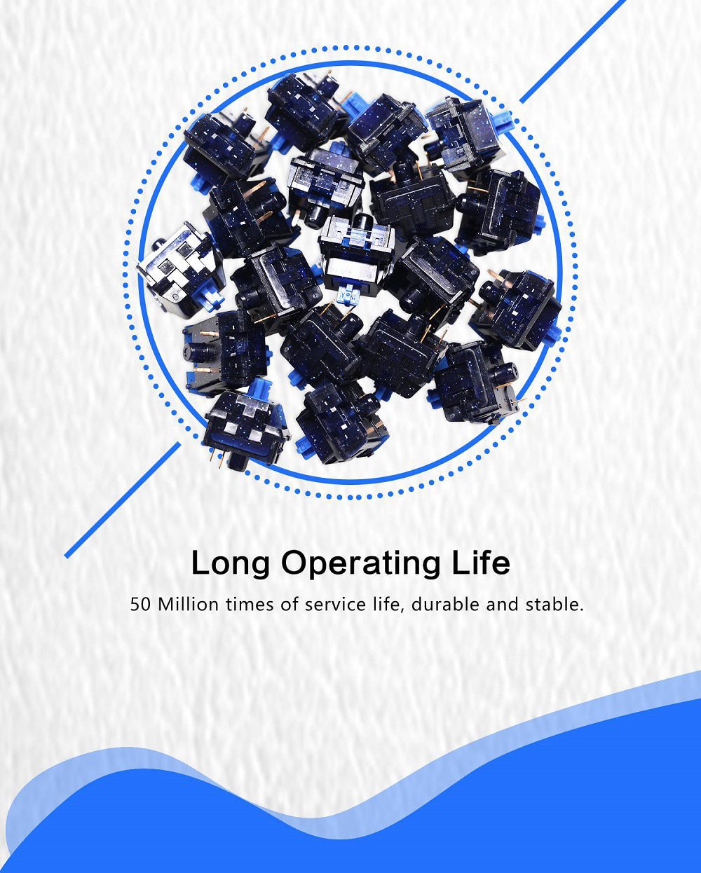 NEXTTIME Blue Star Switch RGB SMD Linear 60g Switches For Mechanical keyboard mx stem 3pin Blue POM PC NEXTTIME Blue Star Switch RGB SMD Linear 60g Switches For Mechanical keyboard mx stem 3pin Blue POM PC