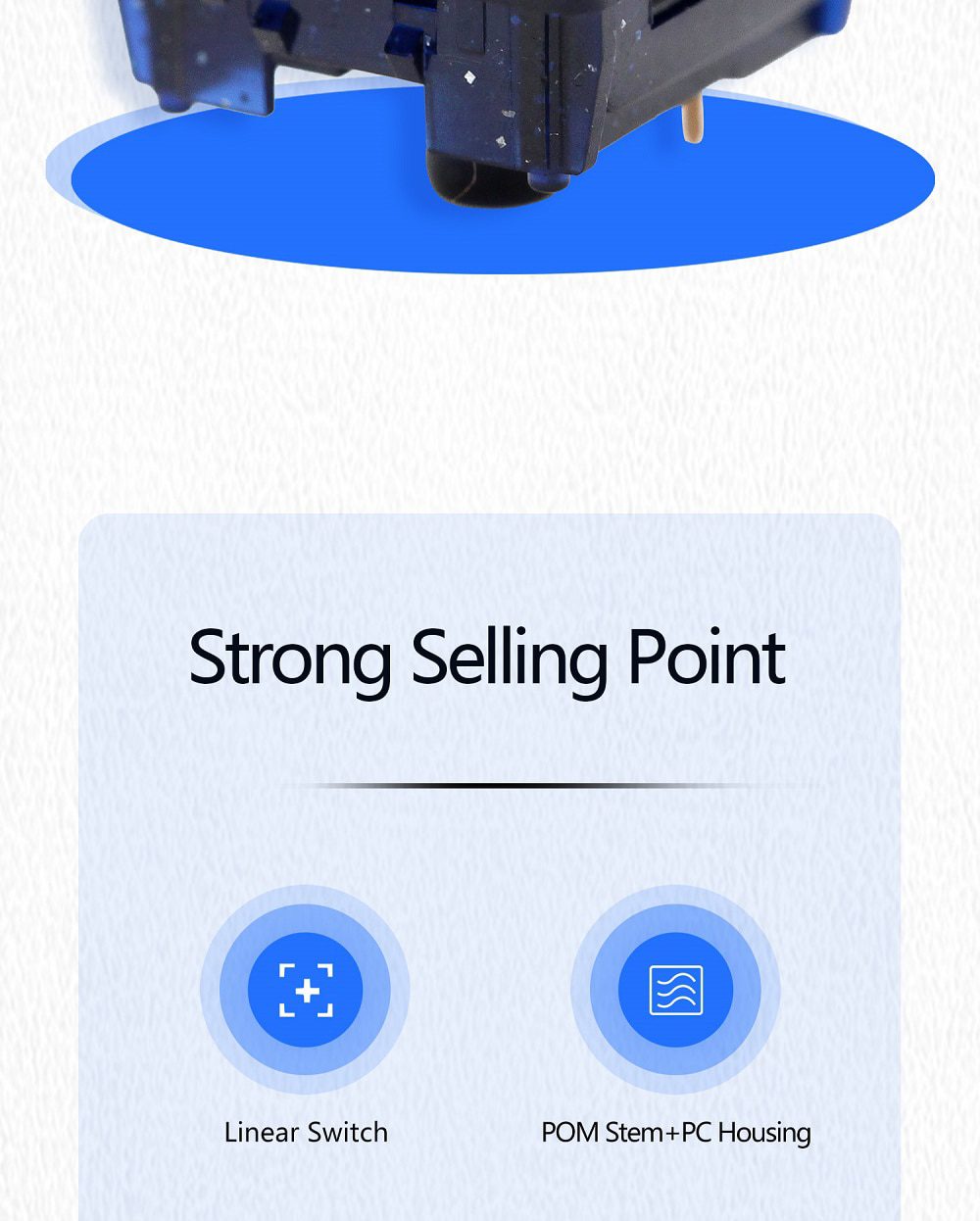 NEXTTIME Blue Star Switch RGB SMD Linear 60g Switches For Mechanical keyboard mx stem 3pin Blue POM PC NEXTTIME Blue Star Switch RGB SMD Linear 60g Switches For Mechanical keyboard mx stem 3pin Blue POM PC