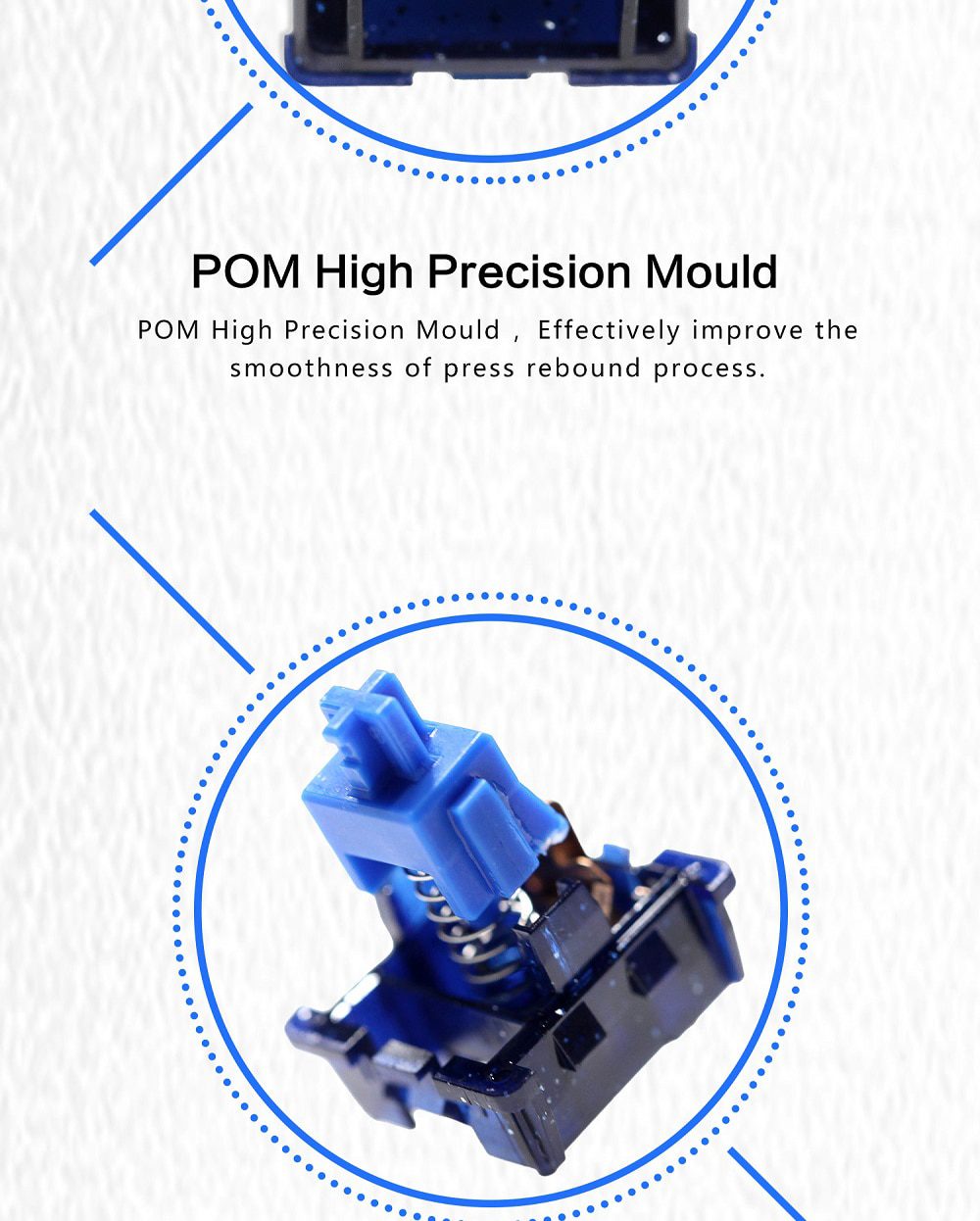 NEXTTIME Blue Star Switch RGB SMD Linear 60g Switches For Mechanical keyboard mx stem 3pin Blue POM PC NEXTTIME Blue Star Switch RGB SMD Linear 60g Switches For Mechanical keyboard mx stem 3pin Blue POM PC