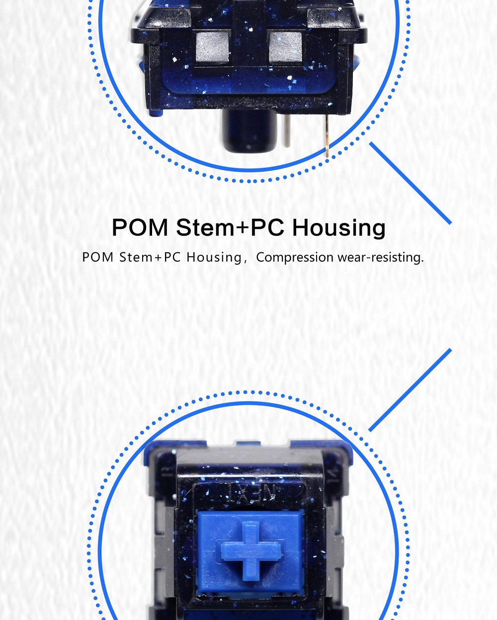 NEXTTIME Blue Star Switch RGB SMD Linear 60g Switches For Mechanical keyboard mx stem 3pin Blue POM PC NEXTTIME Blue Star Switch RGB SMD Linear 60g Switches For Mechanical keyboard mx stem 3pin Blue POM PC