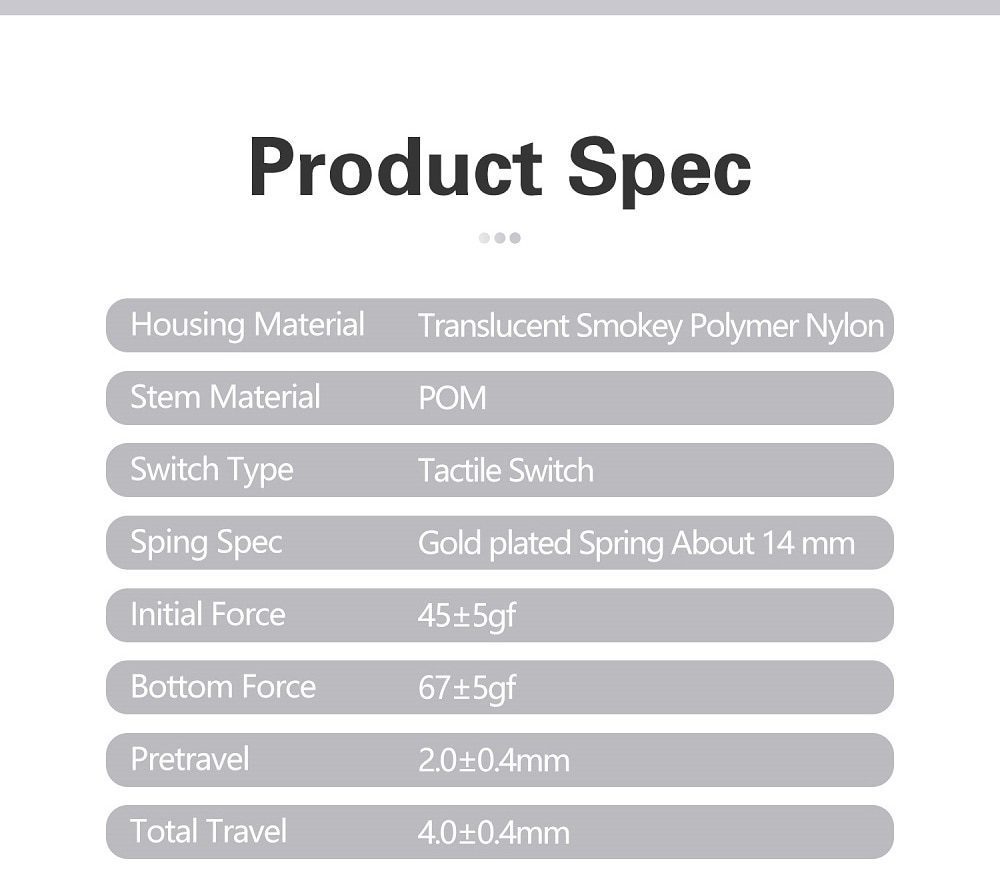 DUROCK T1 Switch 67g Mechanical Key Switches Unique Heavy Tactile Feelings 5 Pins Tactile Switches for Mechanical Keyboard DUROCK T1 Switch 67g Mechanical Key Switches Unique Heavy Tactile Feelings 5 Pins Tactile Switches for Mechanical Keyboard