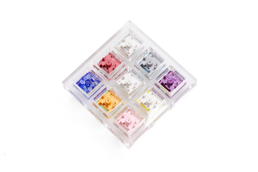 Acrylic Switch Tester 3X3 LCET SWITCH for Mechanical Keyboard Joker pink White Black Queen blue Grace Sprout Pink Sweet Heart