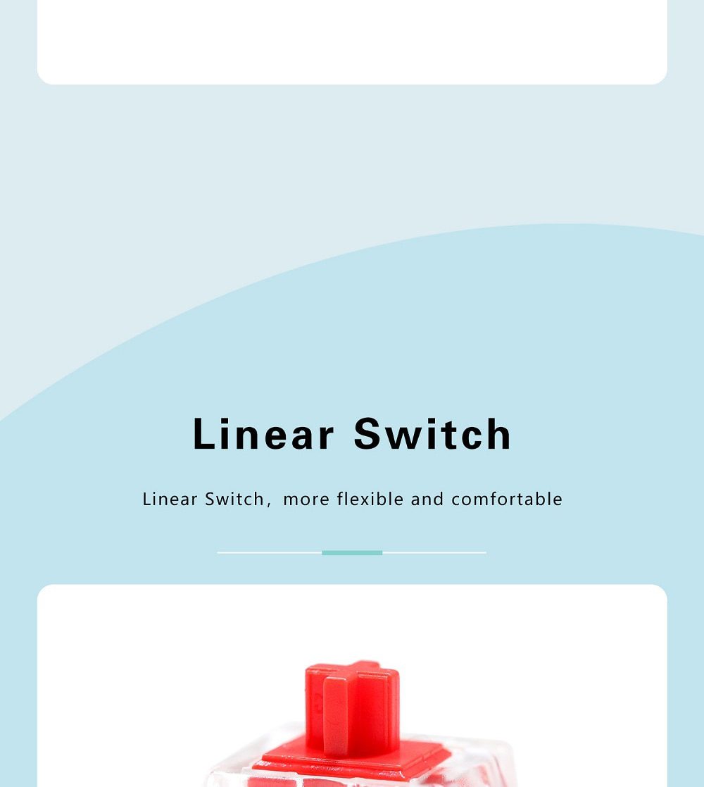 JWICK Red Yellow White Linear Switch 5pin RGB SMD 37g 60g 65g mx switch for mechanical keyboard 50m POM PC PA66 JWICK Red Yellow White Linear Switch 5pin RGB SMD 37g 60g 65g mx switch for mechanical keyboard 50m POM PC PA66