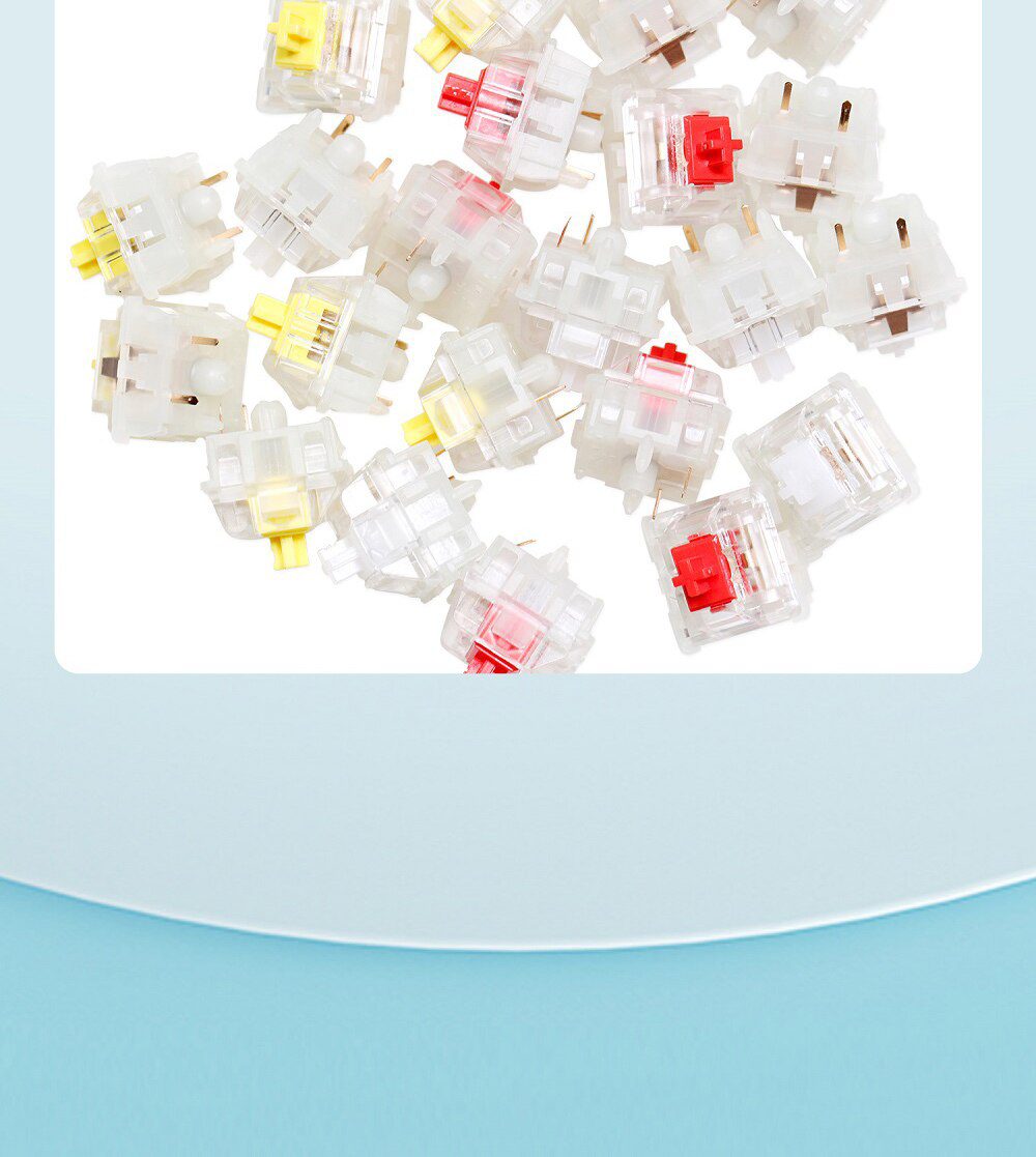 JWICK Red Yellow White Linear Switch 5pin RGB SMD 37g 60g 65g mx switch for mechanical keyboard 50m POM PC PA66 JWICK Red Yellow White Linear Switch 5pin RGB SMD 37g 60g 65g mx switch for mechanical keyboard 50m POM PC PA66