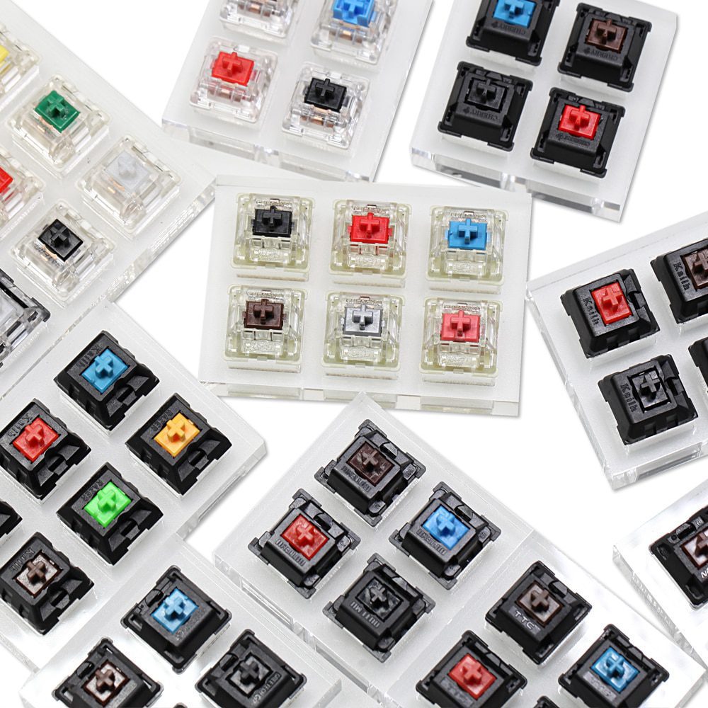 acrylic Switch Tester 4X4 clear housing  base for cherry brown black red blue tactile grey silver green nature white clear rgb