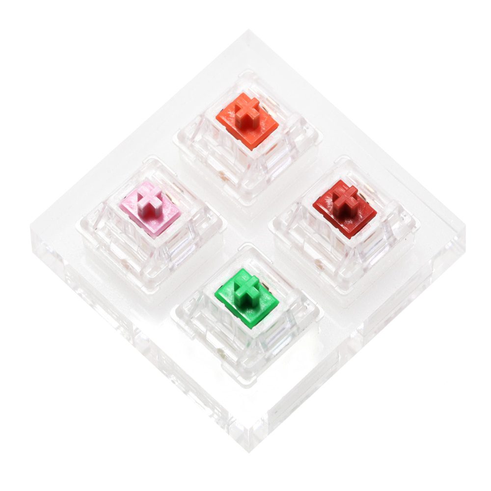 acrylic Switch Tester 4X4 clear housing  base for cherry brown black red blue tactile grey silver green nature white clear rgb