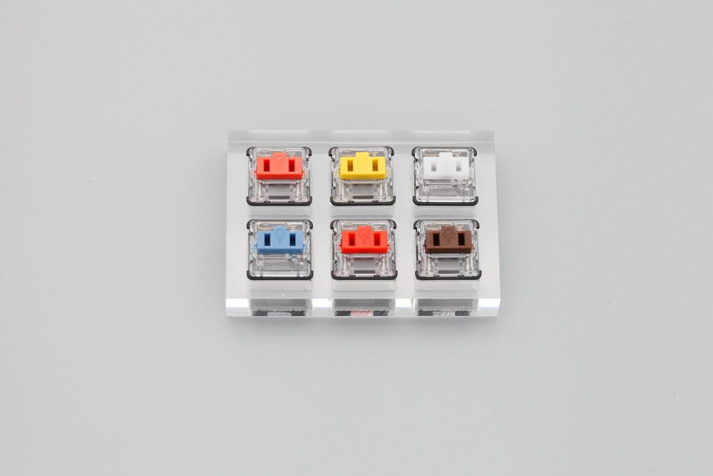 Acrylic Switch Tester 2X3 Kailh choc low profile switch brown white red dark yellow blue orange SMD RGB for Mechanical Keyboard Acrylic Switch Tester 2X3 Kailh choc low profile switch brown white red dark yellow blue orange SMD RGB for Mechanical Keyboard