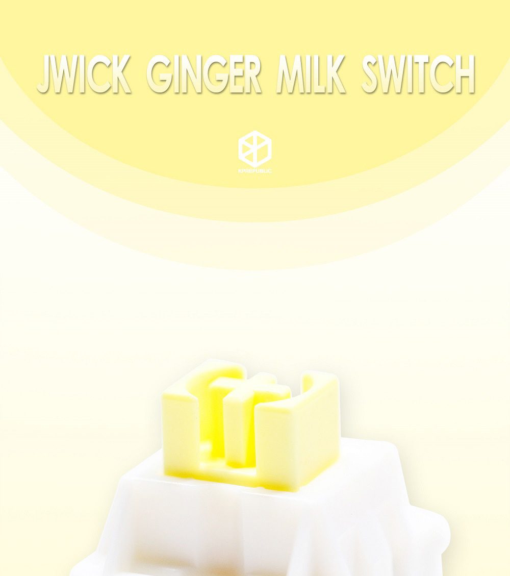 JWICK Ginger Milk Linear Switch 5pin RGB SMD 63.5g mx switch for mechanical keyboard 60m POM PA66 Gold Plated Spring Yellow JWICK Ginger Milk Linear Switch 5pin RGB SMD 63.5g mx switch for mechanical keyboard 60m POM PA66 Gold Plated Spring Yellow