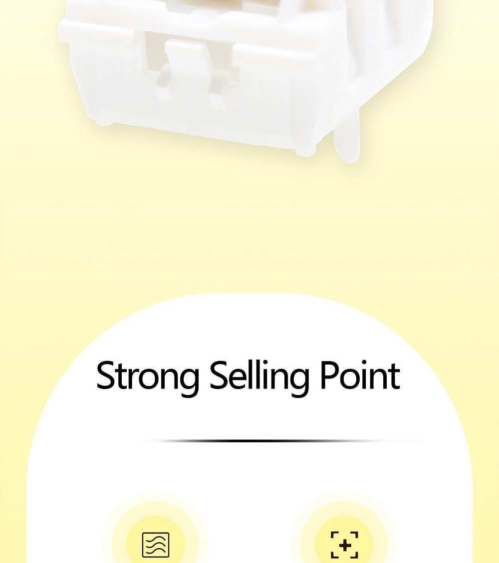 JWICK Ginger Milk Linear Switch 5pin RGB SMD 63.5g mx switch for mechanical keyboard 60m POM PA66 Gold Plated Spring Yellow JWICK Ginger Milk Linear Switch 5pin RGB SMD 63.5g mx switch for mechanical keyboard 60m POM PA66 Gold Plated Spring Yellow