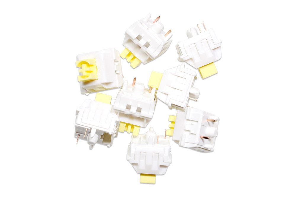 JWICK Ginger Milk Linear Switch 5pin RGB SMD 63.5g mx switch for mechanical keyboard 60m POM PA66 Gold Plated Spring Yellow JWICK Ginger Milk Linear Switch 5pin RGB SMD 63.5g mx switch for mechanical keyboard 60m POM PA66 Gold Plated Spring Yellow