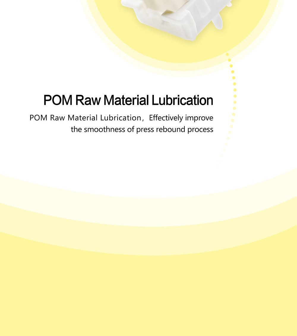 JWICK Ginger Milk Linear Switch 5pin RGB SMD 63.5g mx switch for mechanical keyboard 60m POM PA66 Gold Plated Spring Yellow JWICK Ginger Milk Linear Switch 5pin RGB SMD 63.5g mx switch for mechanical keyboard 60m POM PA66 Gold Plated Spring Yellow