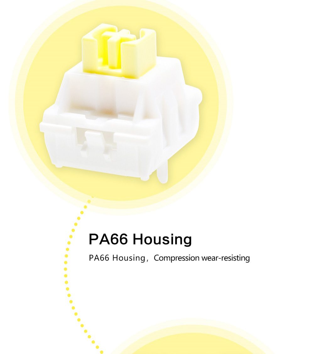 JWICK Ginger Milk Linear Switch 5pin RGB SMD 63.5g mx switch for mechanical keyboard 60m POM PA66 Gold Plated Spring Yellow JWICK Ginger Milk Linear Switch 5pin RGB SMD 63.5g mx switch for mechanical keyboard 60m POM PA66 Gold Plated Spring Yellow