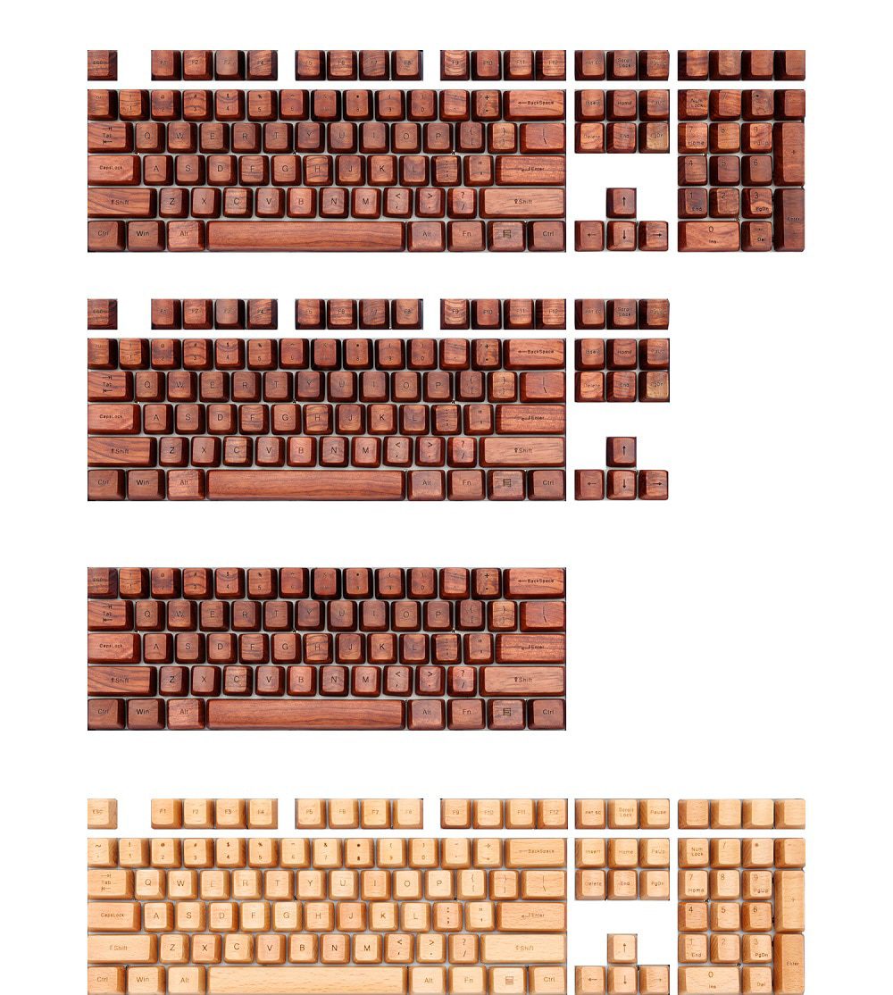 KPREPUBLIC LOOP 104 Wooden Keycaps Wood Keycap Walnut Rosewood Beech for GH60 Poker 60 87 tkl 104 ansi 108 XD87 BM80 KPREPUBLIC LOOP 104 Wooden Keycaps Wood Keycap Walnut Rosewood Beech for GH60 Poker 60 87 tkl 104 ansi 108 XD87 BM80