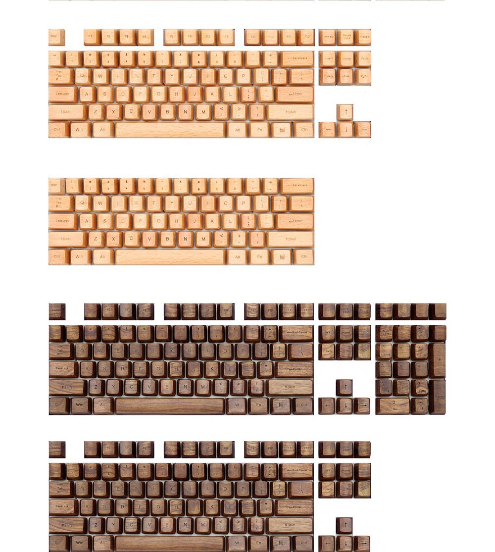 KPREPUBLIC LOOP 104 Wooden Keycaps Wood Keycap Walnut Rosewood Beech for GH60 Poker 60 87 tkl 104 ansi 108 XD87 BM80 KPREPUBLIC LOOP 104 Wooden Keycaps Wood Keycap Walnut Rosewood Beech for GH60 Poker 60 87 tkl 104 ansi 108 XD87 BM80