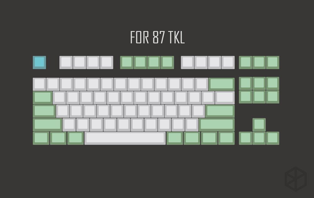 Cherry profile Dye Sub Keycap Set thick PBT plastic lotus pool green white blue colorway for gh60 xd64 xd84 xd96 tada68 87 104 Cherry profile Dye Sub Keycap Set thick PBT plastic lotus pool green white blue colorway for gh60 xd64 xd84 xd96 tada68 87 104