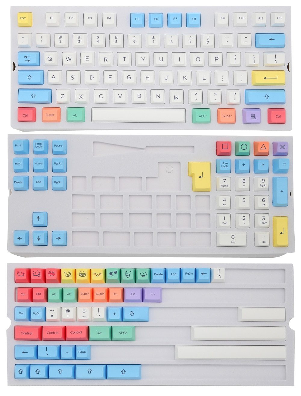 SA profile Dye Sub Keycap Set PBT plastic crayon chalk for mechanical keyboard white blue orange gh60 xd64 xd84 xd96 87 104 SA profile Dye Sub Keycap Set PBT plastic crayon chalk for mechanical keyboard white blue orange gh60 xd64 xd84 xd96 87 104