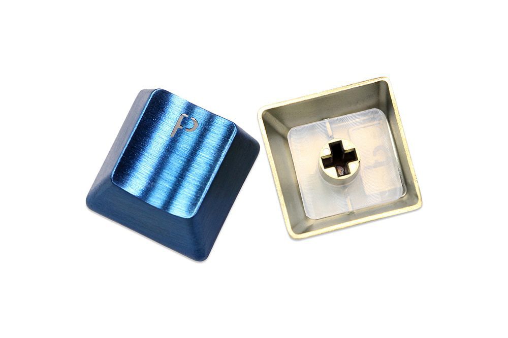 Teamwolf stainless steel MX Metal Keycap for keyboard Alpha 26 key light through back lit Black Blue Gold gradient Teamwolf stainless steel MX Metal Keycap for keyboard Alpha 26 key light through back lit Black Blue Gold gradient