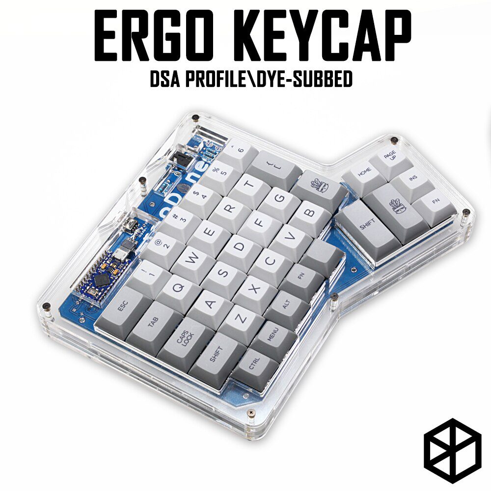 dsa ergodox ergo pbt dye subbed keycaps for custom mechanical keyboards Infinity ErgoDox Ergonomic Keyboard keycaps white blue dsa ergodox ergo pbt dye subbed keycaps for custom mechanical keyboards Infinity ErgoDox Ergonomic Keyboard keycaps white blue