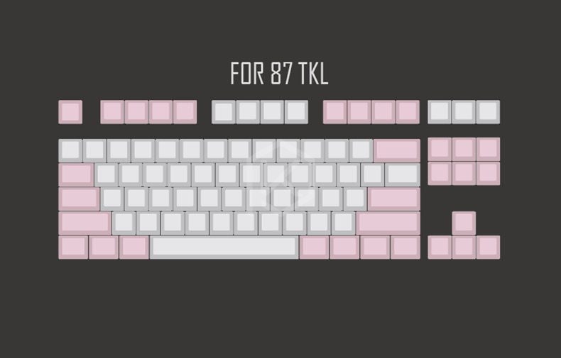 Cherry profile Dye Sub Keycap Set thick PBT plastic sakura flower white pink colorway for gh60 xd64 xd84 xd96 tada68 87 104 Cherry profile Dye Sub Keycap Set thick PBT plastic sakura flower white pink colorway for gh60 xd64 xd84 xd96 tada68 87 104