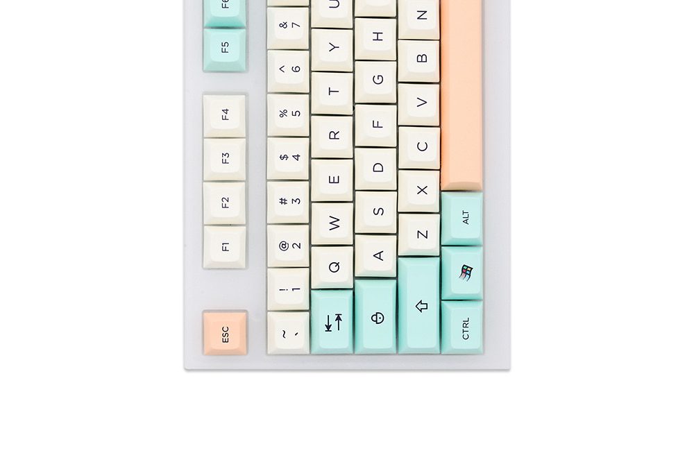 WM Elegant Beige Green Dye Sub Keycap Thick PBT DSA Profile for keyboard 87 tkl 104 ansi xd64 bm60 xd68 bm65 bm68 WM Elegant Beige Green Dye Sub Keycap Thick PBT DSA Profile for keyboard 87 tkl 104 ansi xd64 bm60 xd68 bm65 bm68