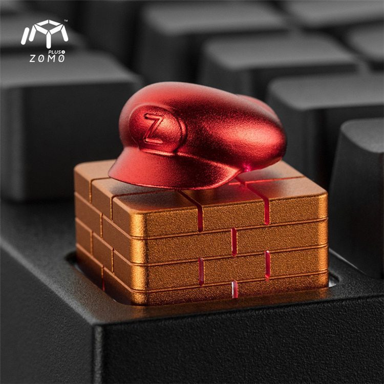 zomo super mario bro hat m Artisan Keycap CNC anodized aluminum Compatible Cherry MX switches zomo super mario bro hat m Artisan Keycap CNC anodized aluminum Compatible Cherry MX switches