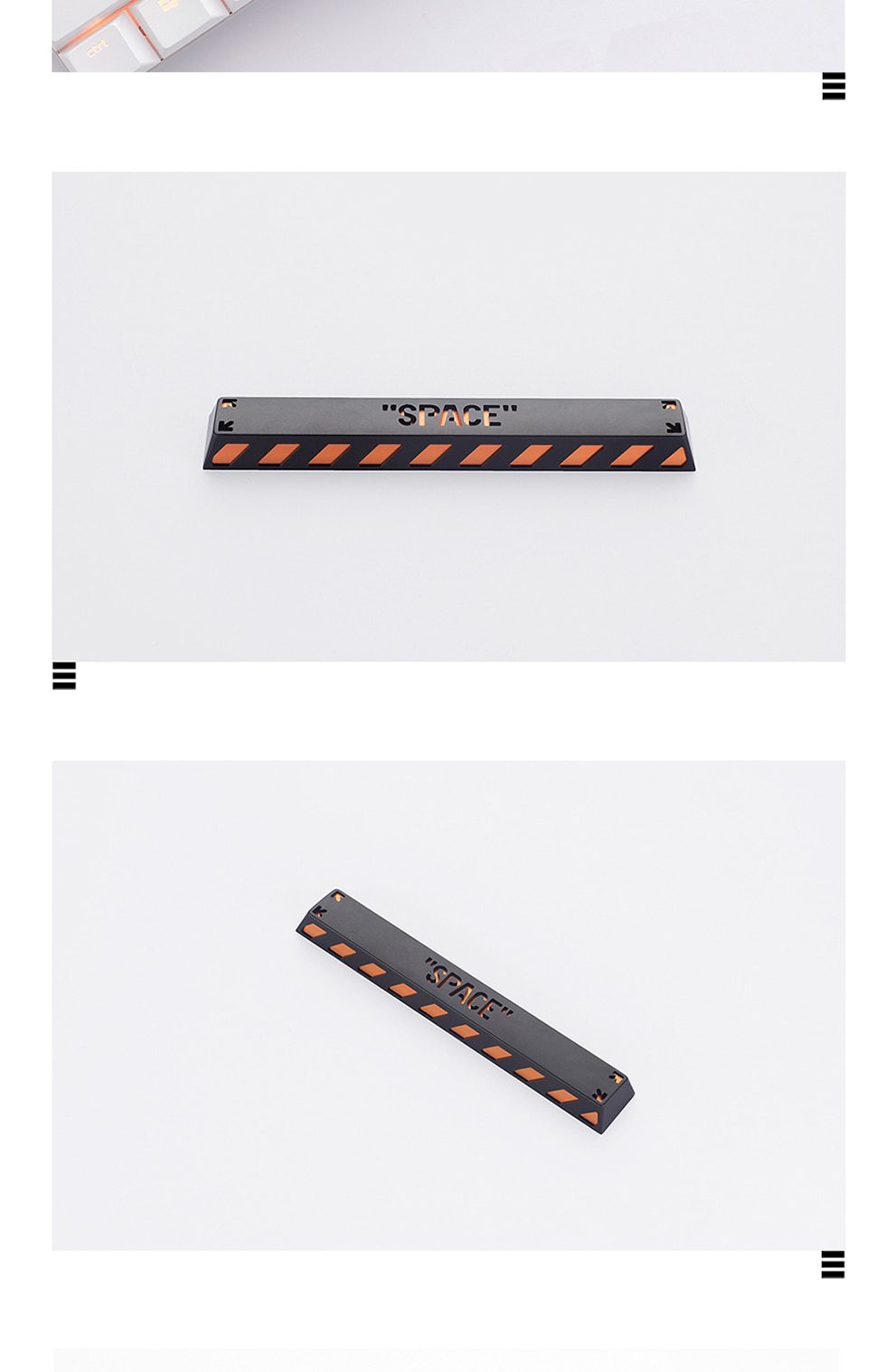 Holyoops 6.25u spacebar Artisan Keycap CNC anodized aluminum Compatible Cherry MX switches black orange purple green Holyoops 6.25u spacebar Artisan Keycap CNC anodized aluminum Compatible Cherry MX switches black orange purple green