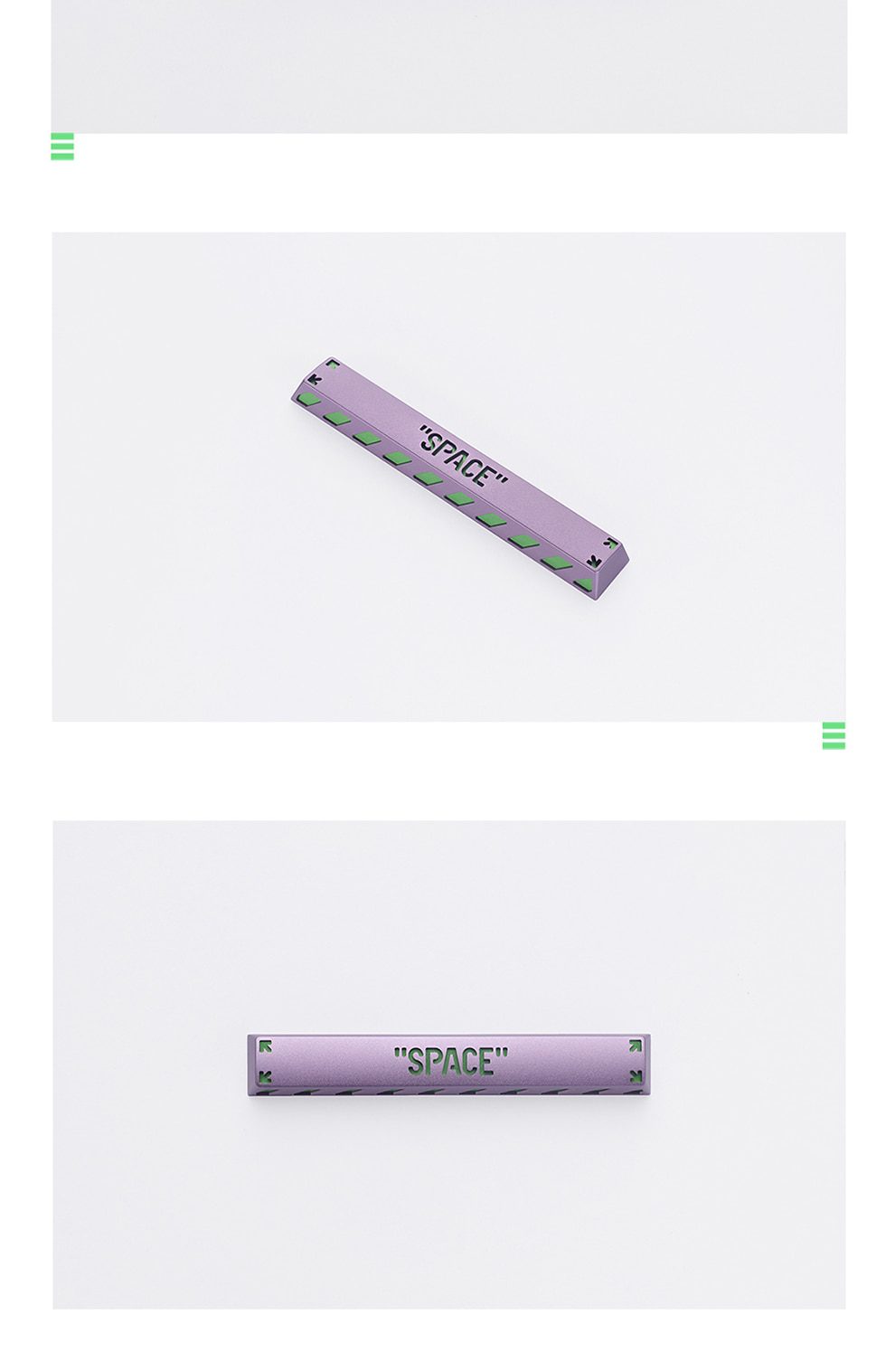 Holyoops 6.25u spacebar Artisan Keycap CNC anodized aluminum Compatible Cherry MX switches black orange purple green Holyoops 6.25u spacebar Artisan Keycap CNC anodized aluminum Compatible Cherry MX switches black orange purple green