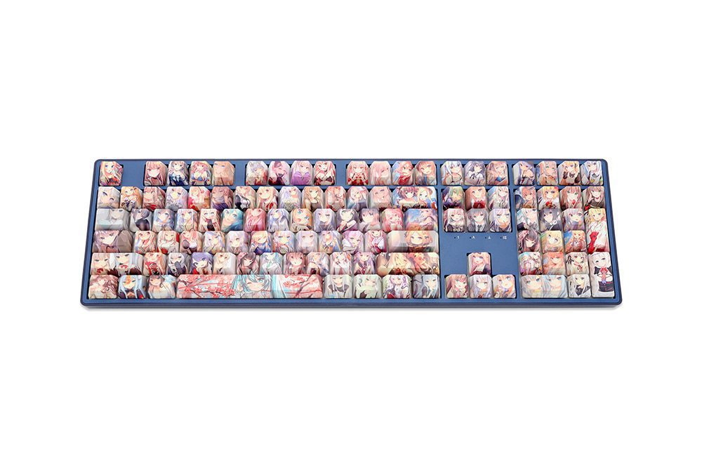OMO cartoon anime beautiful young girl OEM profile Dye Sub Keycap for mechanical keyboard 60 87 104 tkl ansi xd64 bm60 bm68 OMO cartoon anime beautiful young girl OEM profile Dye Sub Keycap for mechanical keyboard 60 87 104 tkl ansi xd64 bm60 bm68