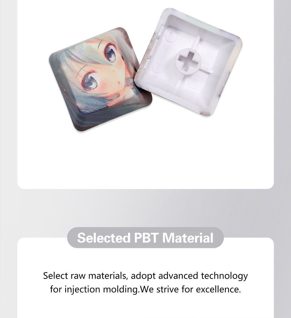 OMO cartoon anime beautiful young girl OEM profile Dye Sub Keycap for mechanical keyboard 60 87 104 tkl ansi xd64 bm60 bm68 OMO cartoon anime beautiful young girl OEM profile Dye Sub Keycap for mechanical keyboard 60 87 104 tkl ansi xd64 bm60 bm68