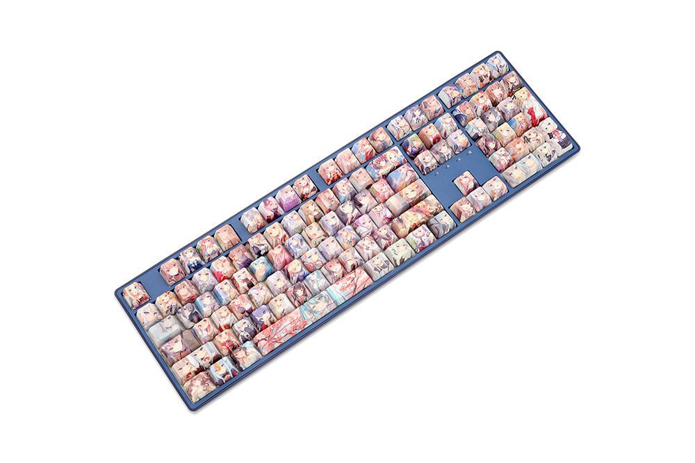 OMO cartoon anime beautiful young girl OEM profile Dye Sub Keycap for mechanical keyboard 60 87 104 tkl ansi xd64 bm60 bm68 OMO cartoon anime beautiful young girl OEM profile Dye Sub Keycap for mechanical keyboard 60 87 104 tkl ansi xd64 bm60 bm68