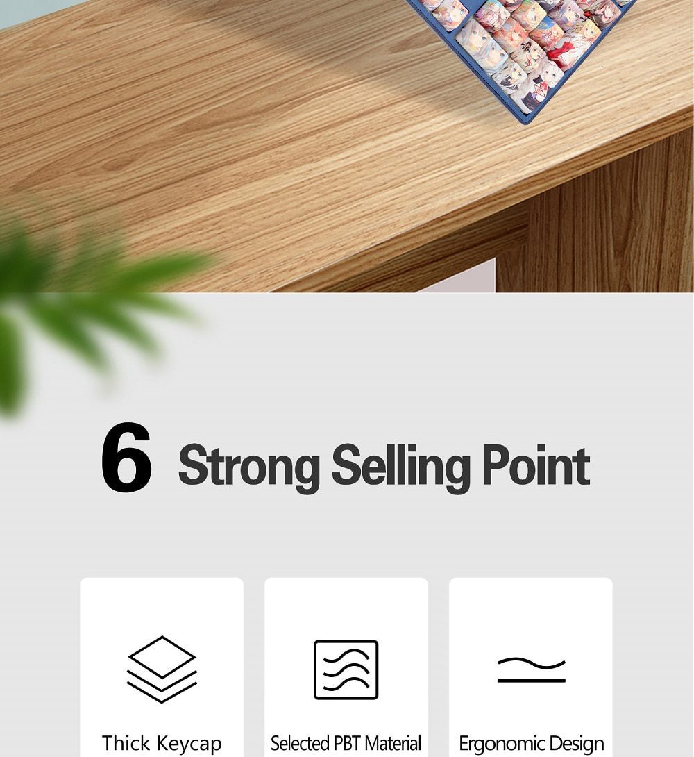 OMO cartoon anime beautiful young girl OEM profile Dye Sub Keycap for mechanical keyboard 60 87 104 tkl ansi xd64 bm60 bm68 OMO cartoon anime beautiful young girl OEM profile Dye Sub Keycap for mechanical keyboard 60 87 104 tkl ansi xd64 bm60 bm68