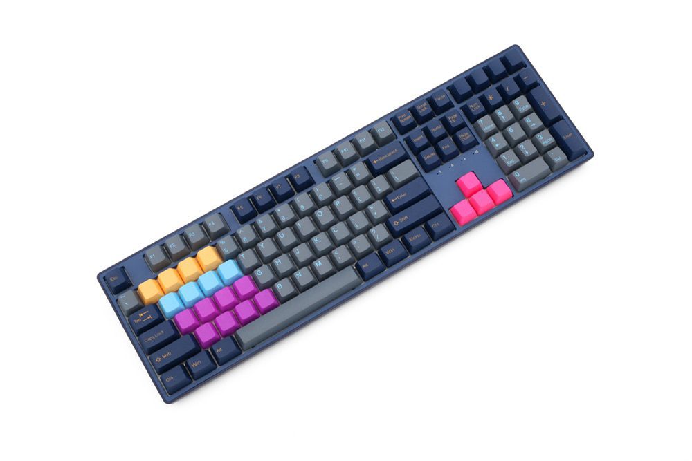 taihao Rubber Gaming Keycap Set Rubberized Doubleshot Cherry MX OEM Profile 20 key magenta purple Neon Green Yellow Light Blue