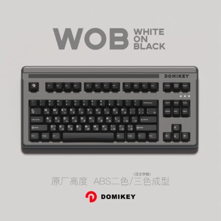 Domikey Cherry Profile abs doubleshot keycap WOB All in One White on Black for keyboard poker 87 104 gh60 xd64 xd68 BM60 BM65