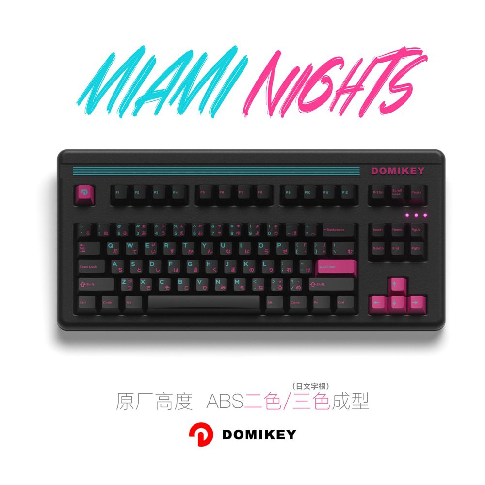 Domikey Miami Night Cherry Profile abs doubleshot keycap for mx keyboard poker 87 104 gh60 xd64 xd68 xd84 BM60 BM65 BM68 BM80 Domikey Miami Night Cherry Profile abs doubleshot keycap for mx keyboard poker 87 104 gh60 xd64 xd68 xd84 BM60 BM65 BM68 BM80