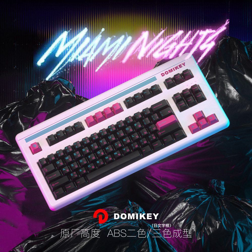 Domikey Miami Night Cherry Profile abs doubleshot keycap for mx keyboard poker 87 104 gh60 xd64 xd68 xd84 BM60 BM65 BM68 BM80 Domikey Miami Night Cherry Profile abs doubleshot keycap for mx keyboard poker 87 104 gh60 xd64 xd68 xd84 BM60 BM65 BM68 BM80