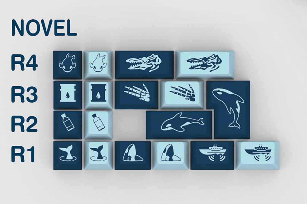 Domikey X iNKY Silent Sea Cherry Profile keycaps for mx stem keyboard poker 87 104 gh60 xd64 xd68 xd84 BM60 BM65 BM68 BM80 Domikey X iNKY Silent Sea Cherry Profile keycaps for mx stem keyboard poker 87 104 gh60 xd64 xd68 xd84 BM60 BM65 BM68 BM80