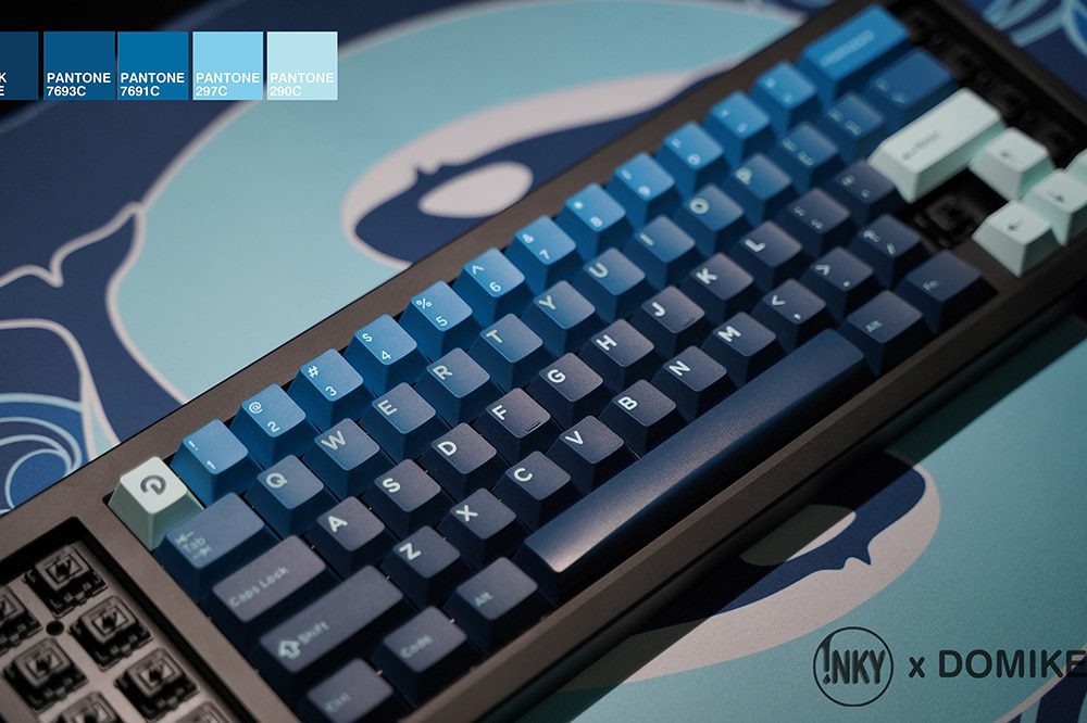 Domikey X iNKY Silent Sea Cherry Profile keycaps for mx stem keyboard poker 87 104 gh60 xd64 xd68 xd84 BM60 BM65 BM68 BM80 Domikey X iNKY Silent Sea Cherry Profile keycaps for mx stem keyboard poker 87 104 gh60 xd64 xd68 xd84 BM60 BM65 BM68 BM80