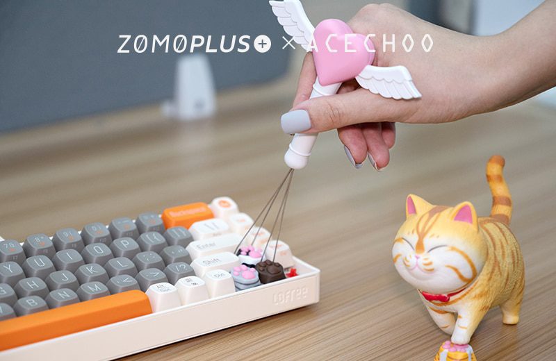 ZOMO Kawaii Cute Cat Paw Fairy Stick Golden Hoop Keycap Puller for Mechanical Keyboard Custom Keyboard Key Puller ZOMO Kawaii Cute Cat Paw Fairy Stick Golden Hoop Keycap Puller for Mechanical Keyboard Custom Keyboard Key Puller
